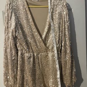 GOLD party sequins romper